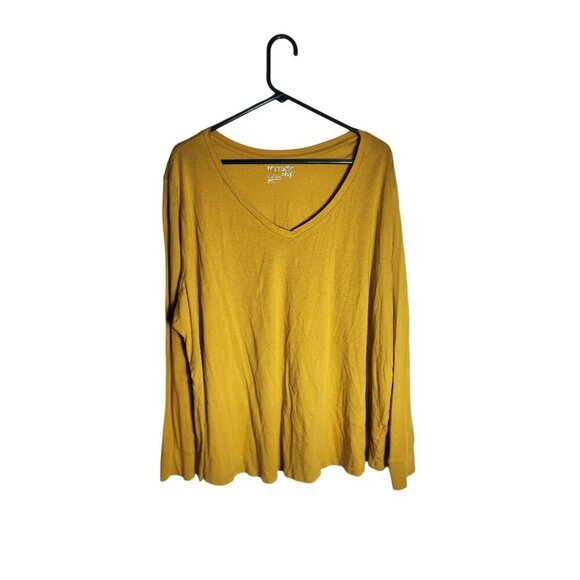 Terra & Sky Long Sleeve Shirt Yellow Size 2X - Picture 1 of 4